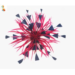 Buy cheap 15*15 CM Stripped Goose Feather Flower Mount with Biot Feather and Wire Accessory from wholesalers