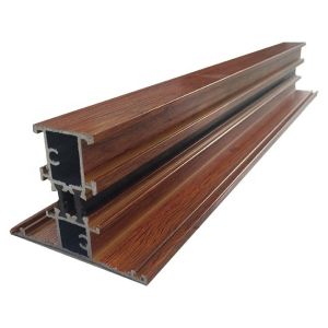 Buy cheap Wood Transfer Extruded Aluminum Profile delicate Smooth And Subtle Edges from wholesalers