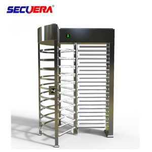 Buy cheap RFID card integrated motorised 304 stainless steel full height high entry exit turnstile barrier gate from wholesalers
