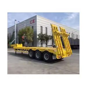 Buy cheap 3/4/5 Axle 60-80ton Heavy Duty Gooseneck Low Loader / Lowbed / Lowboy Low Bed Trailer Truck Semi Trailers for Excavator Transport from wholesalers