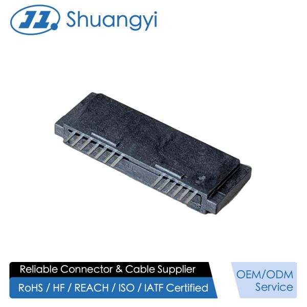 Buy cheap High-Reliability SATA 13Pin 180° Wire Solder Female Connector 1.27mm Pitch | Electrical Signal & Power Terminal Connector for Server, Automotive & from wholesalers