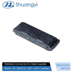 Buy cheap High-Reliability SATA 13Pin 180° Wire Solder Female Connector 1.27mm Pitch | Electrical Signal & Power Terminal Connector for Server, Automotive & Custom Wire Cable Transmission from wholesalers