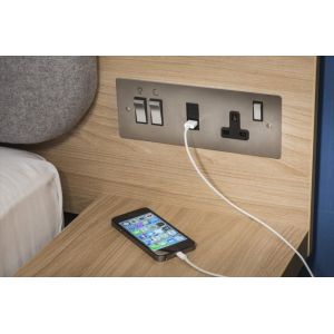 Buy cheap Kelantan budget hotel furniture made by China manufactuer used Laminated headboard bed with Upholstered sofa chairs from wholesalers