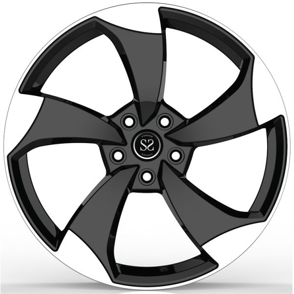 Buy cheap 20x9.0 Gloss Black Machined Replica Style for Audi A4 from wholesalers