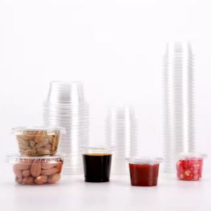 Buy cheap Reusable 5oz PLA Small Plastic Sauce Cups With Lid Biodegradable from wholesalers