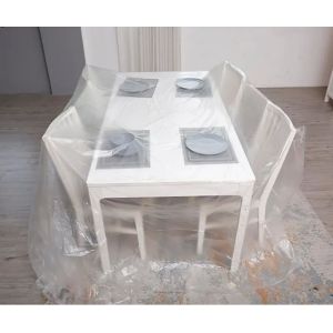 Buy cheap Blue Pre Taped Protective Tape Rain Spray Plastic Protection PE Printed For Painter Painting Transparent Masking Film from wholesalers