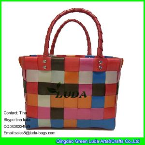 Buy cheap LUDA women custom pp straw beach bag from wholesalers