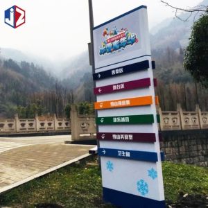 Scenic Spot Exterior Directional Wayfinding Signs With LED Modules Light Source
