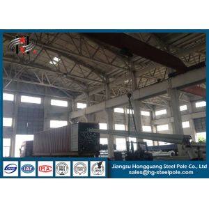 Buy cheap Distribution Line Steel Electrical Power Post Q345 Bitumen Painted 110KV from wholesalers