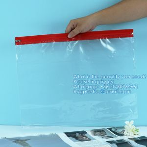 Buy cheap Zipper Pouch Bags, Clear Waterproof Document Bag, Assorted Color File Pockets, Large Capacity Plastic File Jackets, Multipurpose For Travel School from wholesalers