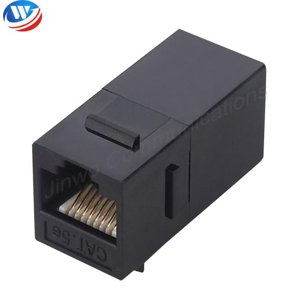 Quality ISO9001 Rj45 Shielded Jack ABS Cat5e Keystone Jack Inline Coupler Connector Adapter for sale