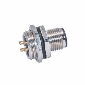 CuZn M12 Panel Mounted Connectors 0.5A TPU Welding Wire Rear Lock X Coding