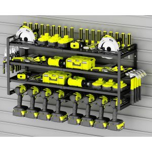 Buy cheap Organized Pegboard Power Tool Holder 8 Drill Wall Mount 4 Layer Heavy Duty Storage Rack from wholesalers