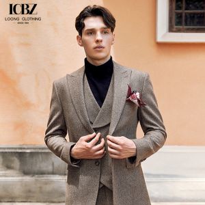 Buy cheap Anti-Wrinkle Brown Wool Business Suit Perfect for Formal and Business Casual Occasions from wholesalers