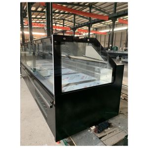Buy cheap Large Commercial Horizontal Static Cooling Design With Evaporator Gravity Service Counter Meat Beef Display Freezer from wholesalers