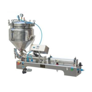 Double Heads Pneumatic Paste Filler for Beverage Cosmetic Cream Sauce Honey 65