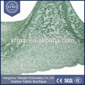 Buy cheap 100 polyester embroidery design mint green lace fabric korea from wholesalers