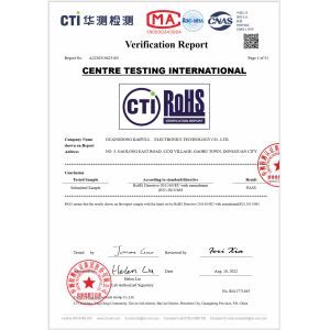 Shenzhen Zion Kaifull Automation Technology Co., Ltd. Certifications