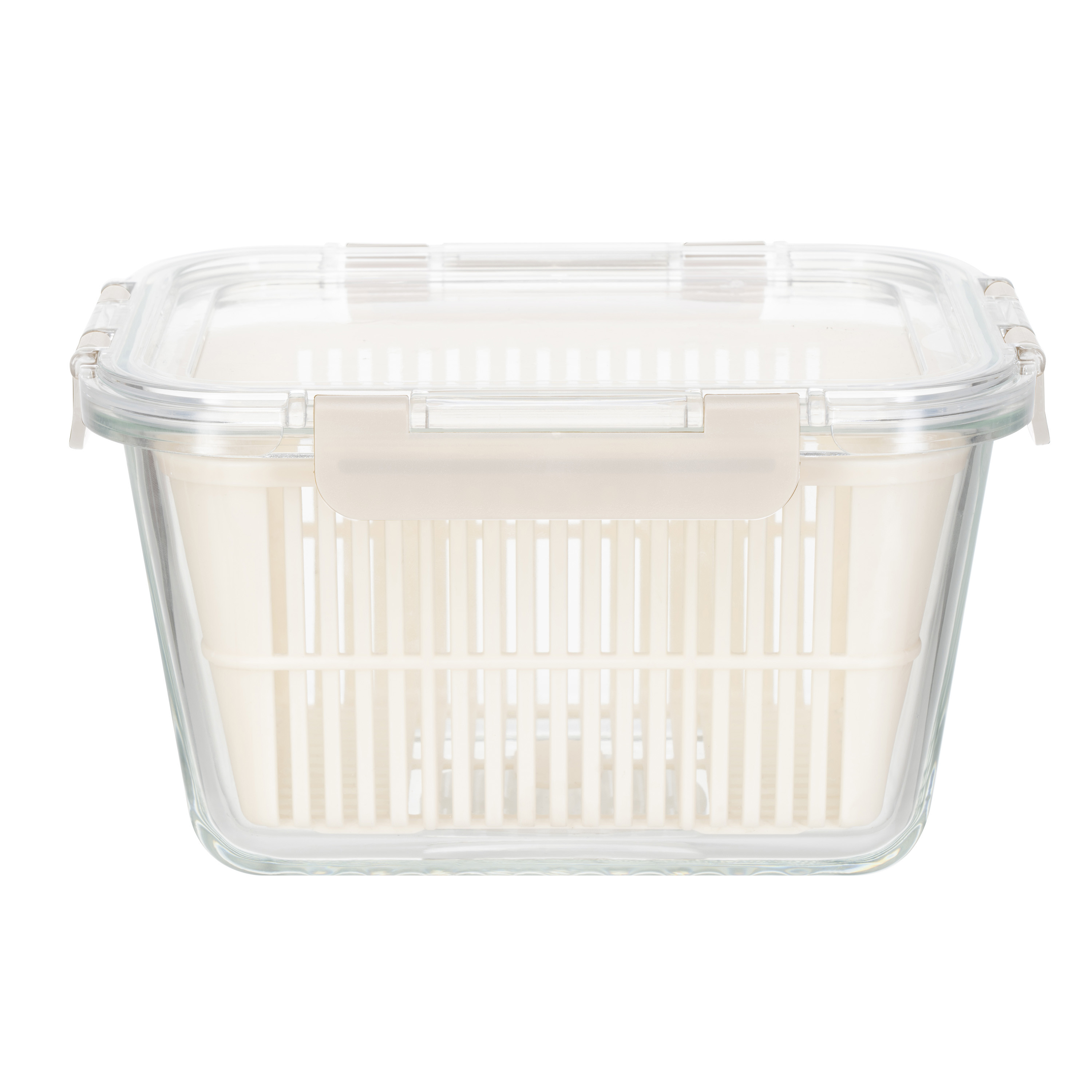 Buy cheap 1800ml Rectangular Glass Food Container with Detachable Silicone Lid product
