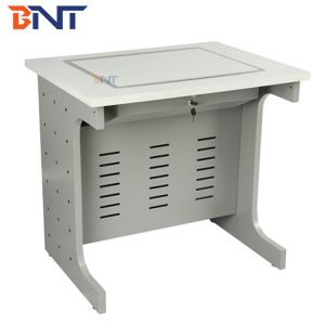 Cold Rolled Steel Flip Top Computer Desk , Manual Rotating Single Computer Table