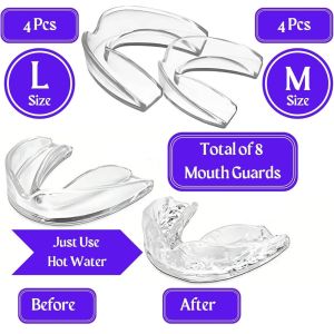 Perfect Fit Teeth Guards To Prevent Grinding 8 Pack Mouth Guard For Grinding