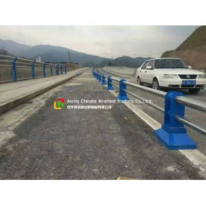 Customized Steel Pipe Fence / Railing , Roads Galvanized Steel Fence