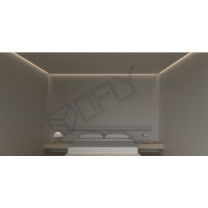 Buy cheap 60*55mm Ceiling Plaster LED Alu Profile With PC Cover For LED Strip Lighting from wholesalers