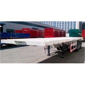 3 axles 13meters Flat bed semi trailer for 20ft/40ft containers from China in