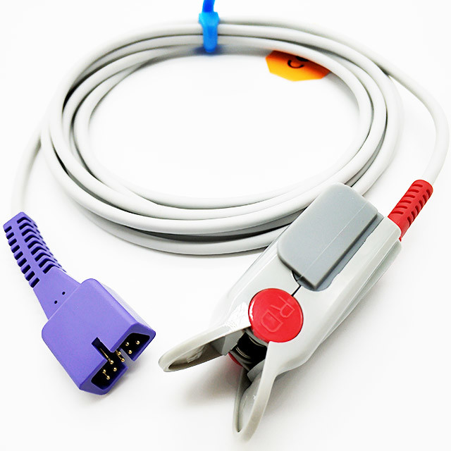 Encrypt Nellco Reusable Spo2 Sensors , TPU 3m Pulse Oximeter Finger Sensor