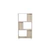 Practical Slim Wooden Book Shelf Three Tier White Oak For Bedroom / Living Room for sale
