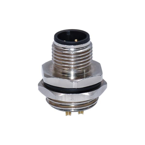 Quality CuZn M12 Panel Mounted Connectors 0.5A TPU Welding Wire Rear Lock X Coding for sale