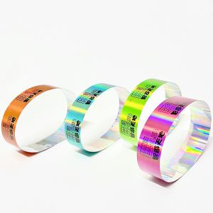China Plastic Glitter Party Wristbands Fashionable Custom Adjustable Size on sale