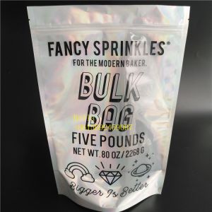 BPA Free Gravure Printing Stand Up Foil Pouch Packaging Facial Mask Holographic