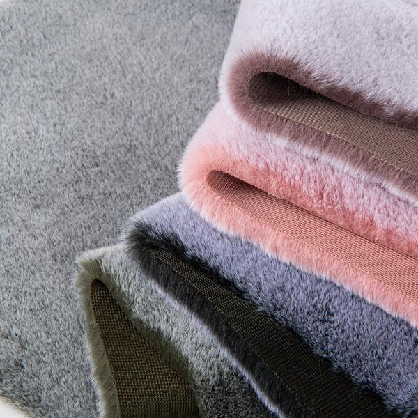 Buy cheap Plain Knitted Faux Rabbit Fur Fabric with White Tip Color Printing Luxurious and Durable from wholesalers