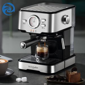 Buy cheap Italian 220V Home Coffee Machine With Milk Frother Black from wholesalers