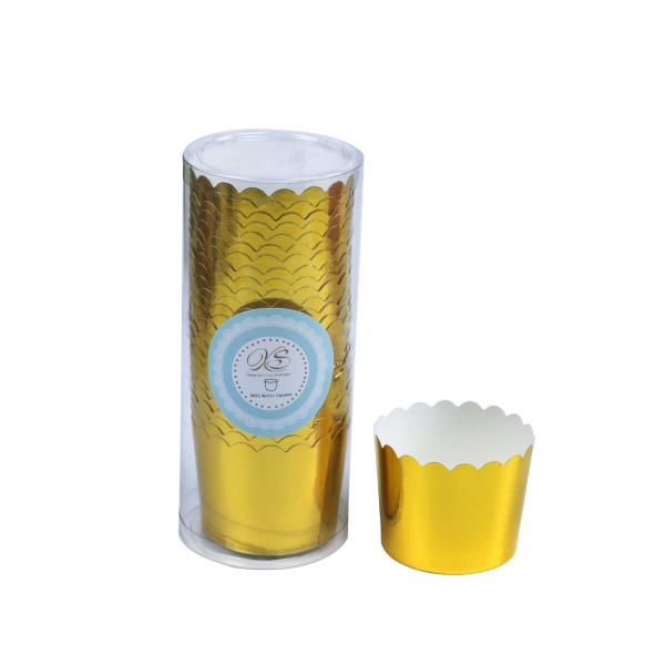 Quality Muffin Cupcake Aluminum Metallic Foil Lined Baking Cups for sale