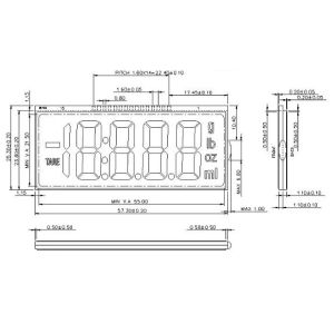Customized TN LCD Display Positive Reflective Temperature Humidity LCD Meter