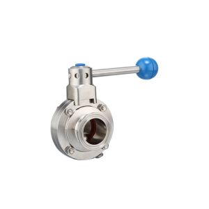 Buy cheap 304L Leak Proof 4 Position Pull Handle Sanitary Butterfly Valves from wholesalers