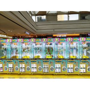 60kgs LED Lights Coin Operated Lucky Clip Game Machine Mini Dolls Claw Machine