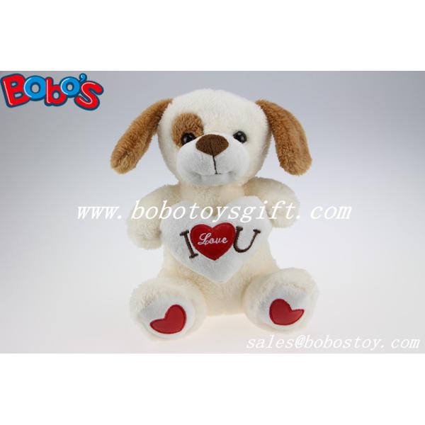 Quality Softest I Love U Plush Baby Dog Toy With Heart Pillow for sale