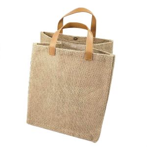 Buy cheap Gift Travel Tote PU Handled 20cm Burlap Grocery Bag from wholesalers