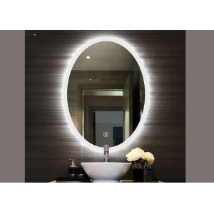 Hotel Decoration Oval Bathroom Vanity Mirrors Wall Mounted With Smart Touch