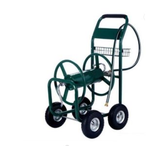 Buy cheap Four-wheel Stainless Steel Garden Water Hose Reel Cart for Smooth Watering Experience from wholesalers
