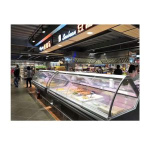 Multifunctional Glass Square Refrigerated Deli Showcase Single temperature Deep