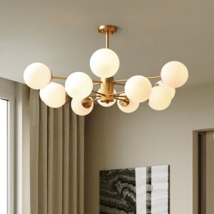 Glass Bubbles molecular chandelier copper living room lamp home restaurant