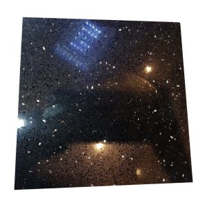 Buy cheap Black Galaxy Artificial Quartz Stone Slabs , Black Galaxy Quartz Countertop from wholesalers