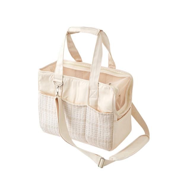 38*18*30CM Beige Canvas Kitty Travel Hangbag Endearing Pet Accouterments Should