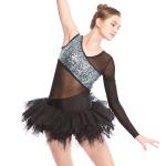Buy cheap MiDee V-Neck One-Sleeve Leotard with Lace Inserted Tutu Skirt Ballet Dance Costume Dress from wholesalers