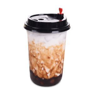 Buy cheap Disposable Clear Cold Drink With Lids 16oz 500ml Milk Tea Fat U-shaped Plastic Pet Cup from wholesalers
