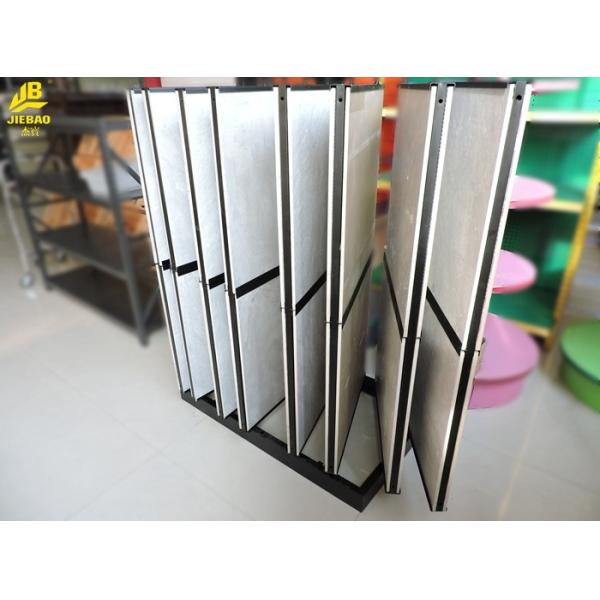 Quality Cold Rolled Steel Stone Sample Display Racks , Mini Market Ceramic Display Shelves for sale